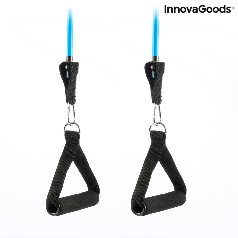 Laden Sie das Bild in Galerie -Viewer, Set of Resistance Bands with Accessories and Exercise Guide Tribainer